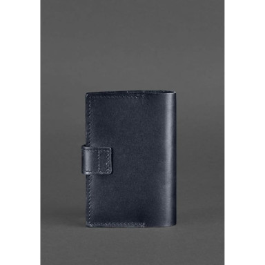 Leather passport cover 4.0 navy blue