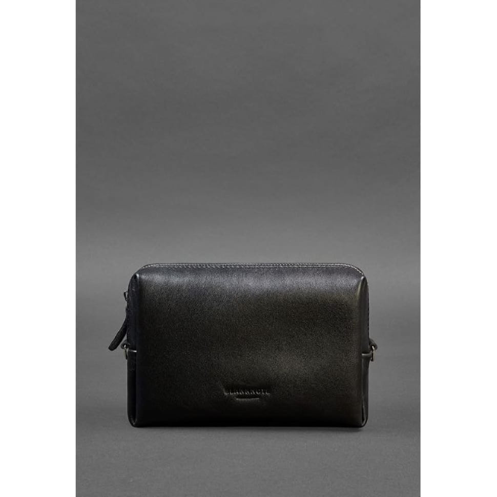 Шкіряна косметичка-несесер 3.0 Чорна Краст