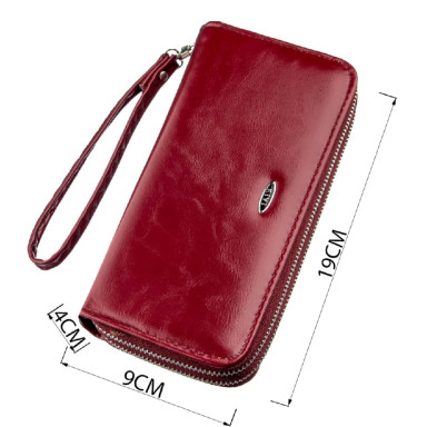 Кошелек женский из экокожи KIVI 19053 Малиновый