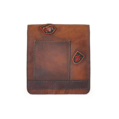 Pratesi BMA182/24 - Messanger Medium Cross Body Bag в шкіряній шкірі Bruce Brown