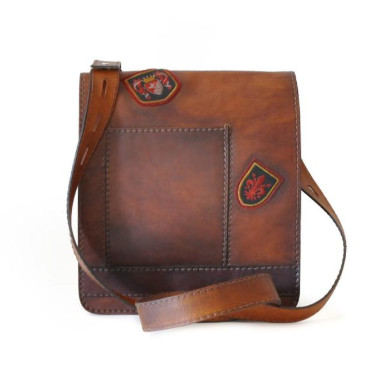 Pratesi BMA182/24 - Messanger Medium Cross Body Bag в шкіряній шкірі Bruce Brown