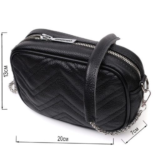 Якісна жіноча сумка багет KARYA 20838 шкіряна Чорний
