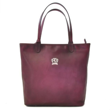Pratesi BVI461 - Monterchi Tote Bag in cowhide leather Bruce Violet