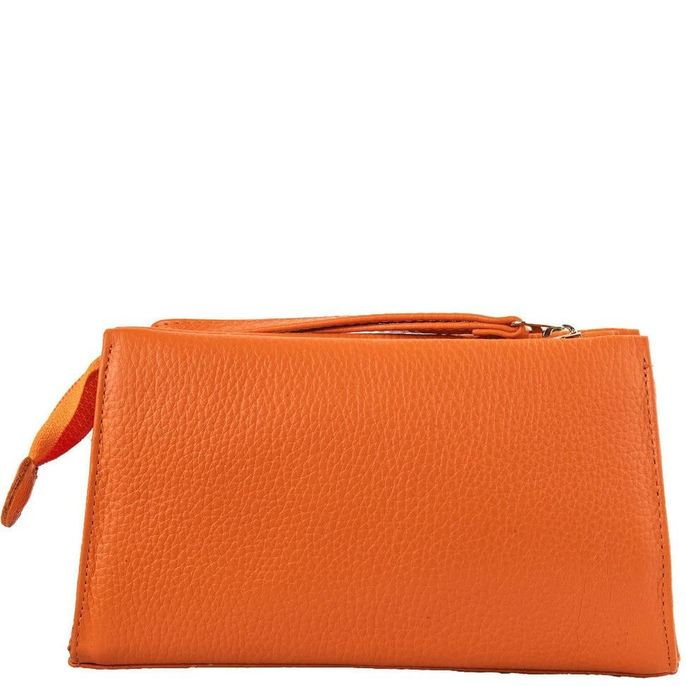 Косметичка шкіряна Desisan 2-374 помаранчевий флотар