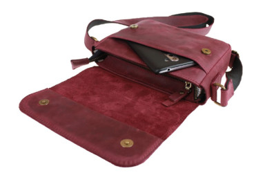 Bag women's leather small clutch SULLIVAN 2612(23) marsala