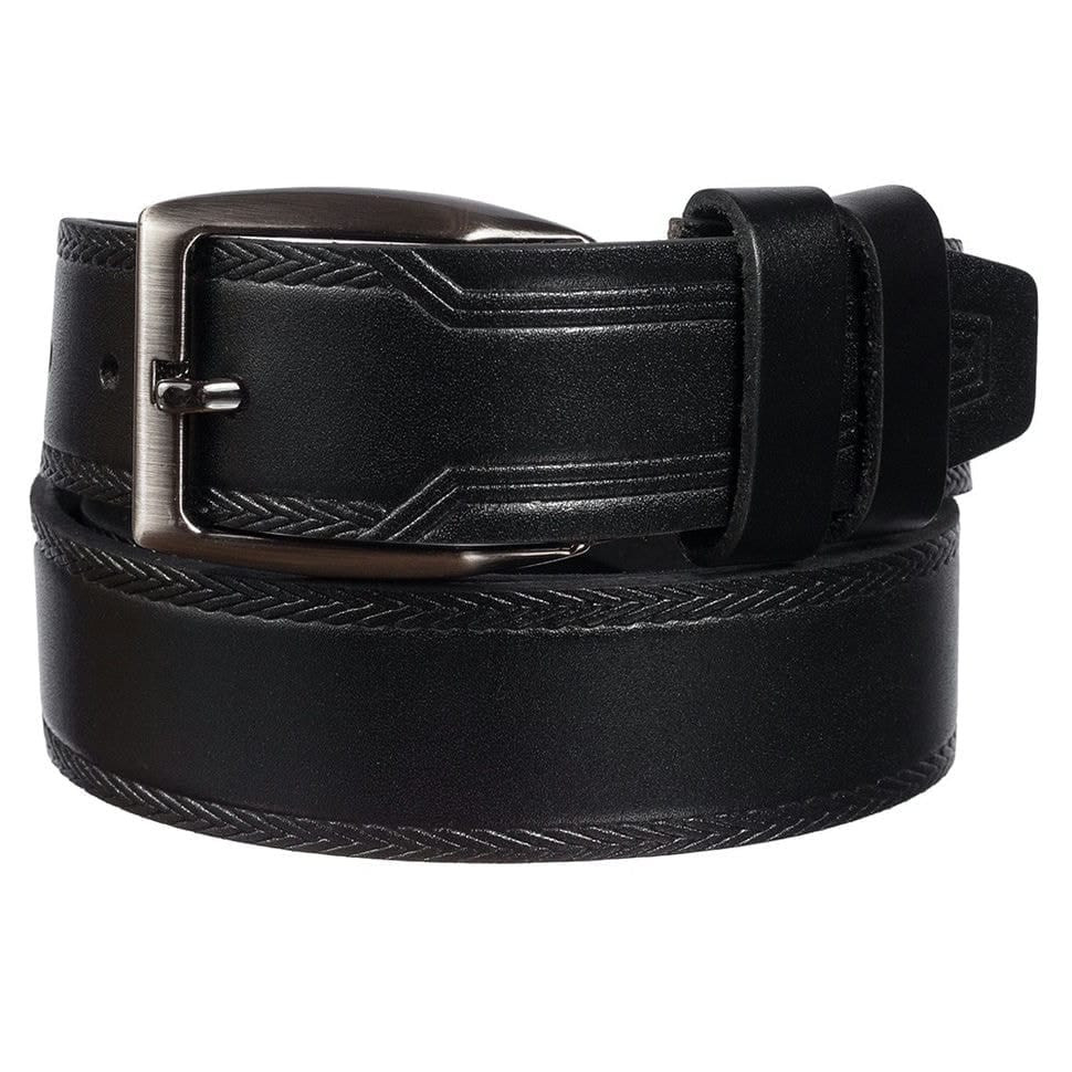 Ремінь шкіряний YSK класичний 3,5 см 3025-01 чорний