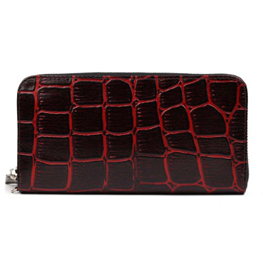 Reptile embossed leather clutch TARWA REP5-1101-4lx