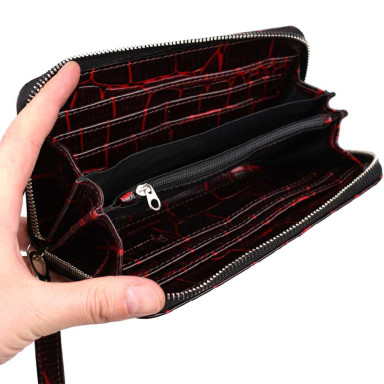 Reptile embossed leather clutch TARWA REP5-1101-4lx