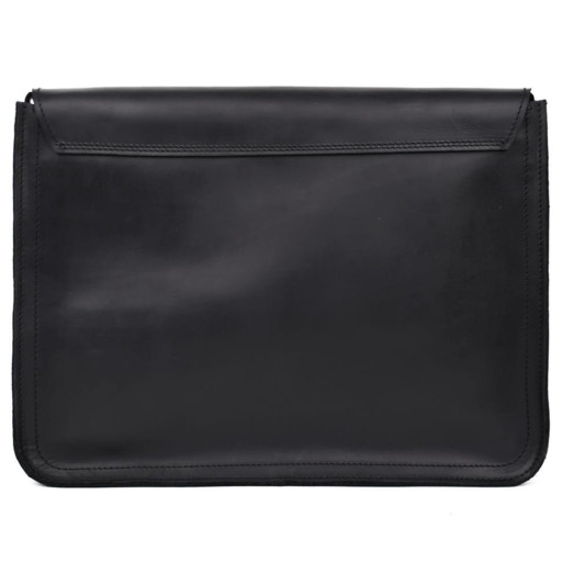 Шкіряна сумка через плече формату А4 Limary lim-3028RA чорна