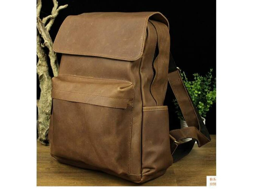 Шкіряний рюкзак на дві шлейки з клапаном Bexhill bx032