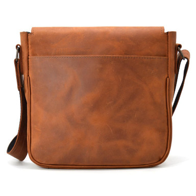 Mens leather shoulder bag RB-0002-3md TARWA cognac