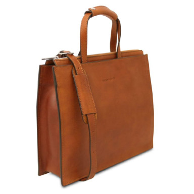 Жіночий шкіряний портфель на три відділення Palermo Tuscany TL142452