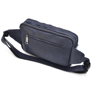 Belt bag with two compartments TARWA RK-0704-3md blue crazy