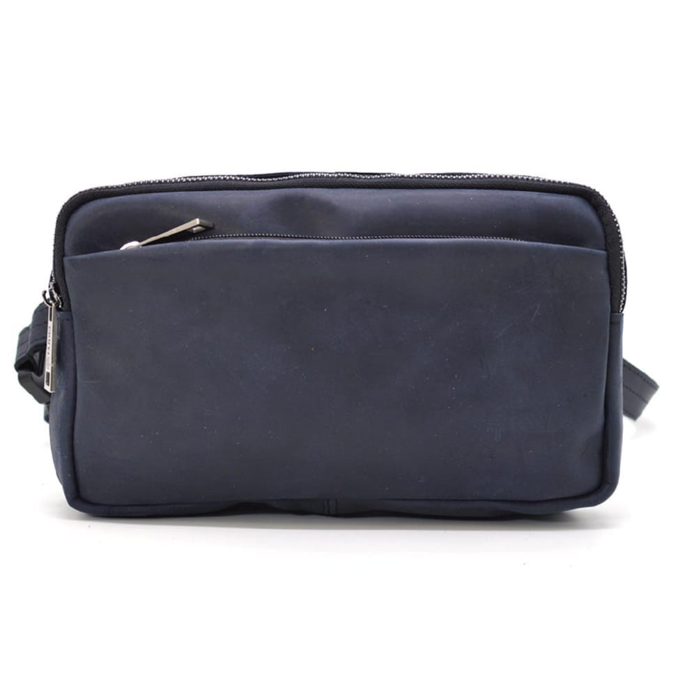 Belt bag with two compartments TARWA RK-0704-3md blue crazy