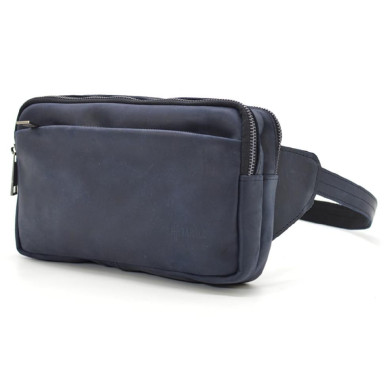 Belt bag with two compartments TARWA RK-0704-3md blue crazy