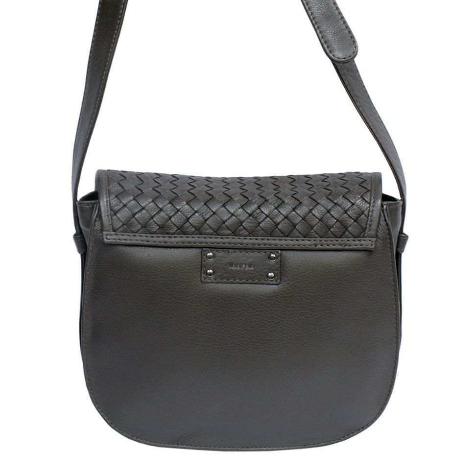 Сумка шкіряна Timone intrecciato MS 003 коричневий