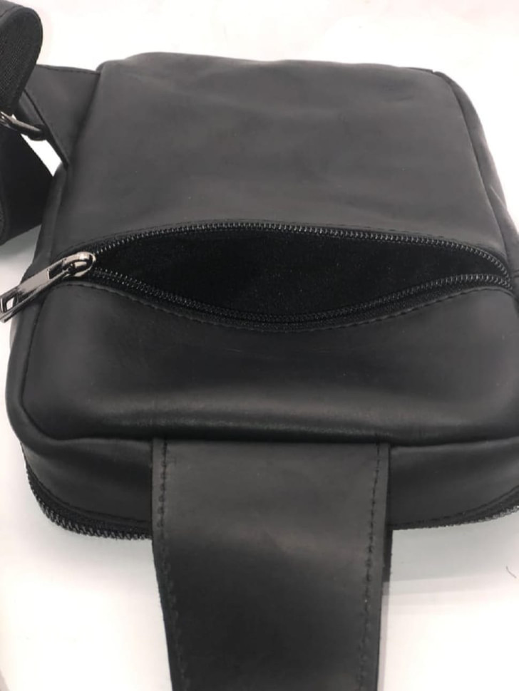 Чорна шкіряна сумка-рюкзак NEWERY N6896KA