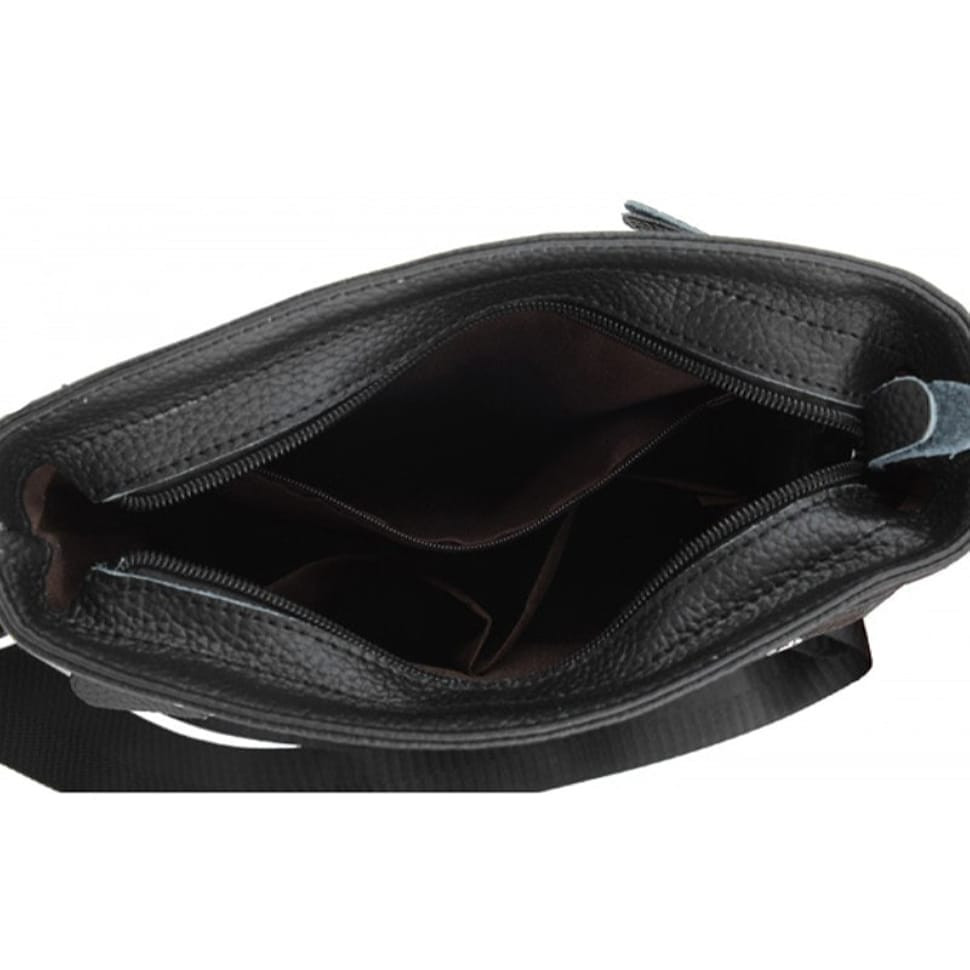 Чоловіча шкіряна сумка Borsa Leather 1t5502m-black