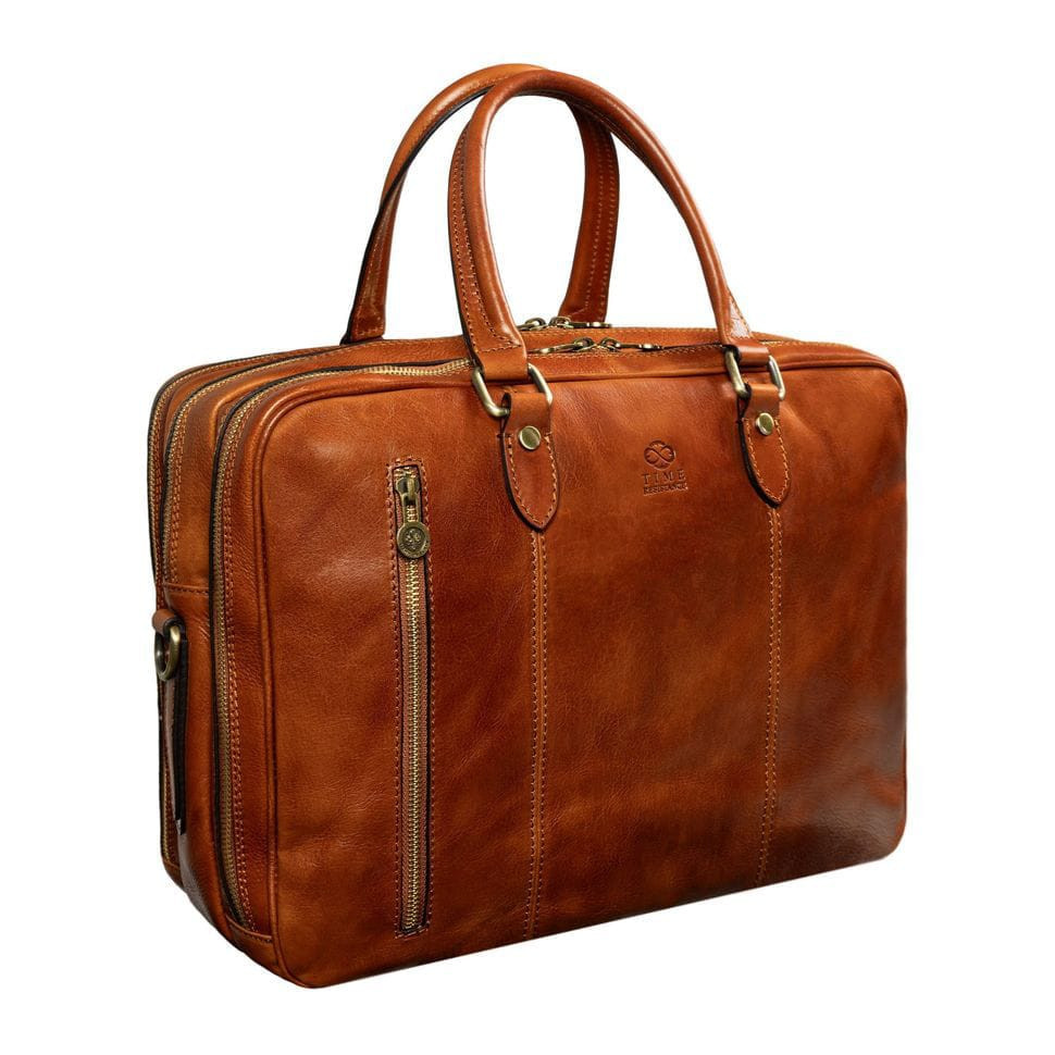 Шкіряний рюкзак портфель - A Farewell to Arms - коньячний Time Resistance 5242801