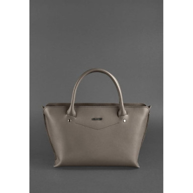 Women's leather Midi bag dark beige