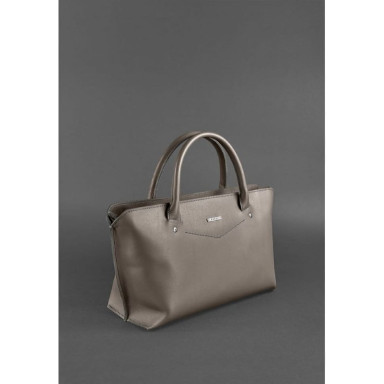 Women's leather Midi bag dark beige
