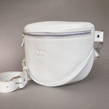 Leather crossbody bag Vacation white floatar