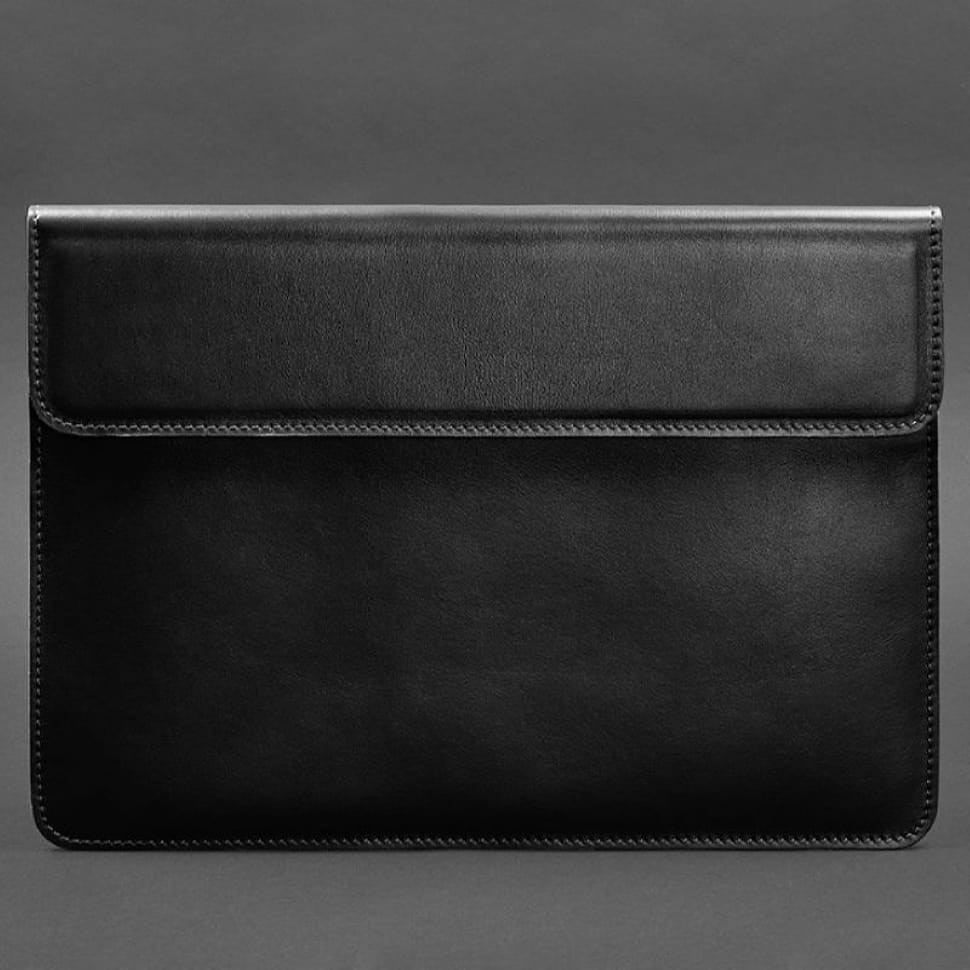 Шкіряний чохол-конверт на магнітах для MacBook 15 дюйм Чорний