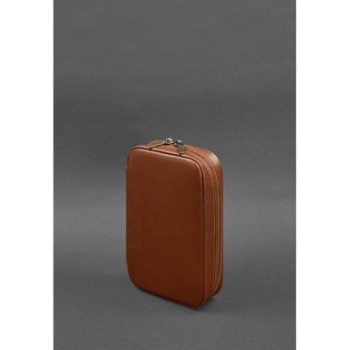 Leather cosmetic bag 7.0 light brown crust