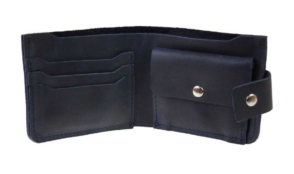 Men small leather wallet SULLIVAN 962-19(8) blue