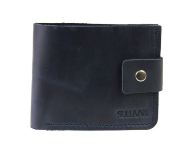 Men small leather wallet SULLIVAN 962-19(8) blue
