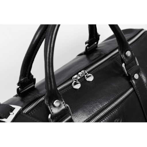 Невелика шкіряна сумка дорожня - The Ambassadors - чорна Time Resistance 5217701
