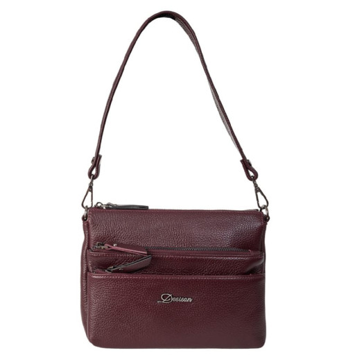 Сумка жіноча шкіряна Desisan 7301-339 бордо