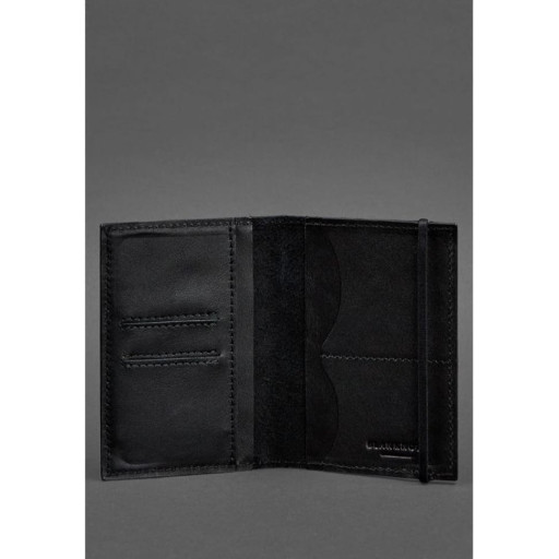 Шкіряна обкладинка для паспорта 2.0 чорна