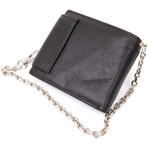 Портмоне унісекс з ланцюжком Vintage 20424 Чорне