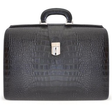 Pratesi KNE525/G - Leonardo King Briefcase in cow leather King Black