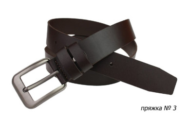 Ремень кожаный джинсовый SULLIVAN  112-01(7) 115-150 см коричневый