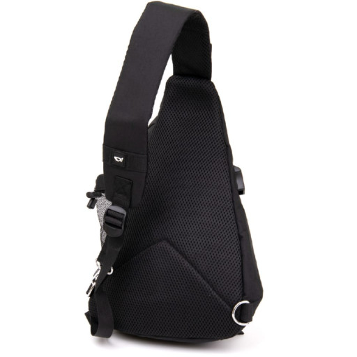 Сумка унісекс через плече смарт текстильна Vintage 20550 Чорна