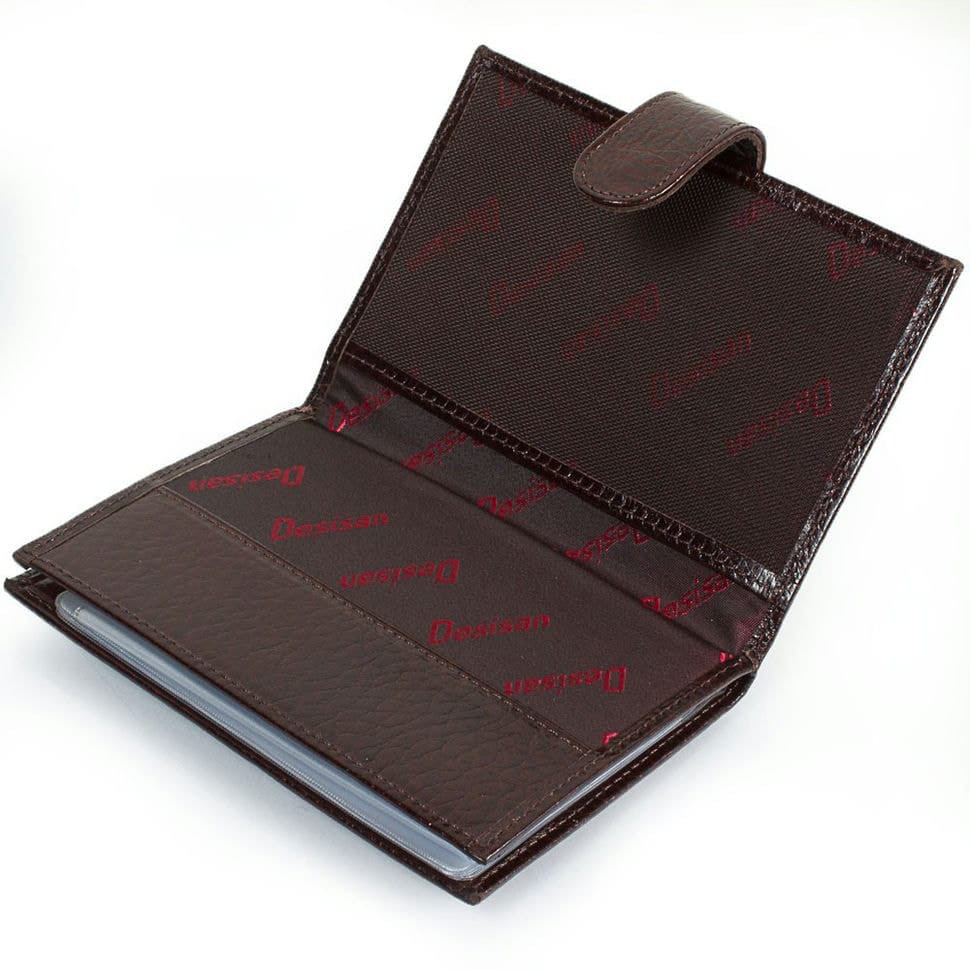 Обкладинка авто+паспорт шкіряна Desisan 102-019 коричневий флотар