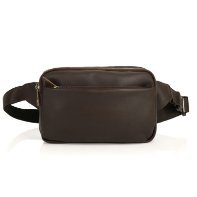 Leather belt bag brown smooth GC-0741-3md TARWA