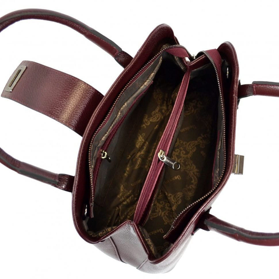 Сумка жіноча шкіряна Desisan 571-339 бордо флотар