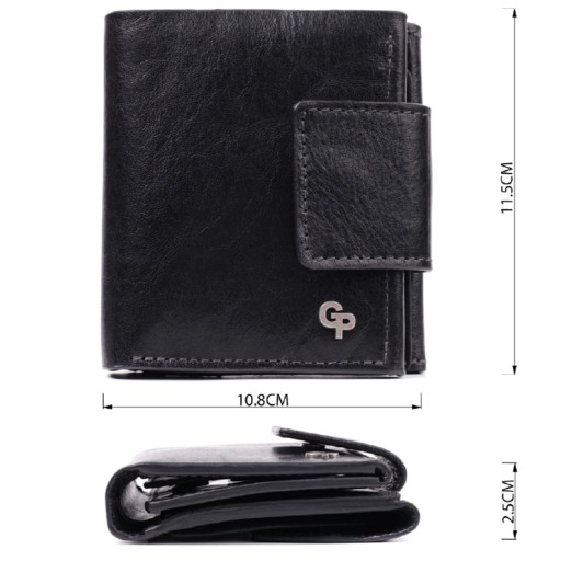 Шикарний гаманець з безліччю відділень із люксової натуральної шкіри GRANDE PELLE 22573 Чорний