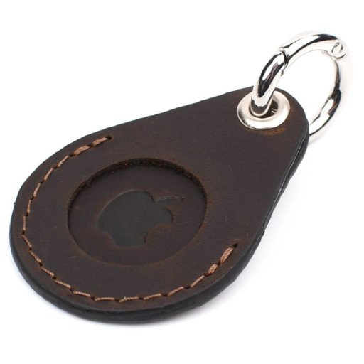 Шкіряний чохол тримач для Apple Air Tag коричневий Grande Pelle 463120