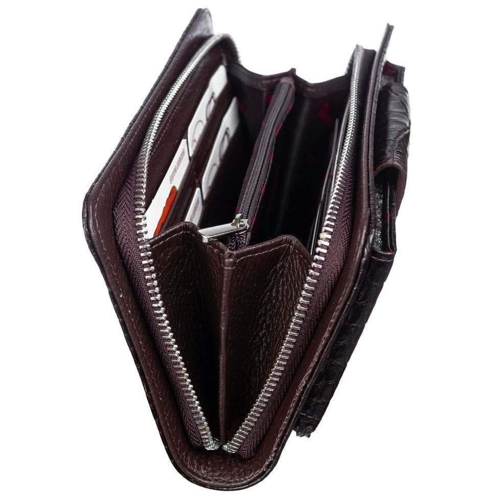 Гаманець жіночий шкіряний Desisan 908-19 коричневий кроко