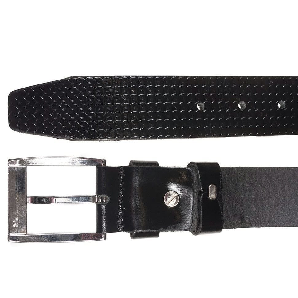 Шкіряний ремень YSK класичний 3,5 см 2083-1LAK чорний лак