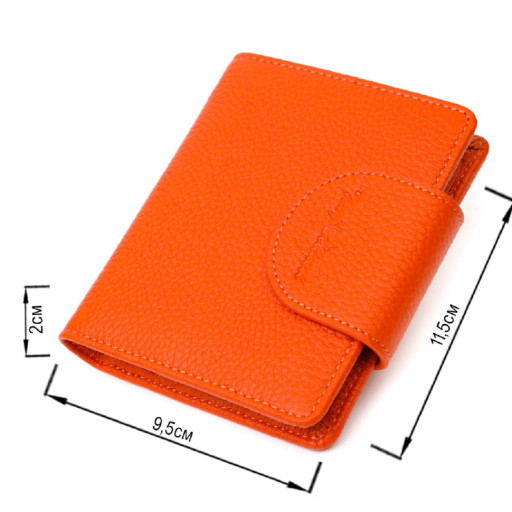 Неповторний жіночий гаманець з натуральної шкіри Tony Bellucci 22064 Помаранчевий