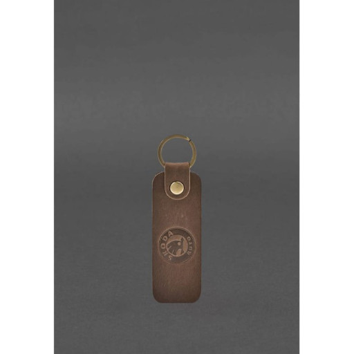 Шкіряний брелок для Renault Renaulti темно-коричневий Crazy Horse