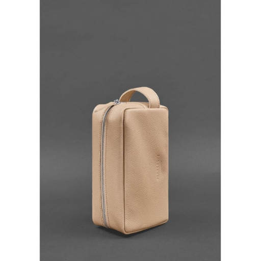 Шкіряна косметичка-несесер 6.0 бежевий флотар