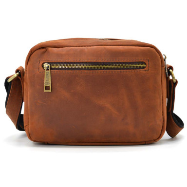 Small mens shoulder bag 2 compartments TARWA RB-60125-3md cognac