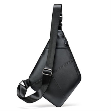 Black leather chest sling bag bx7323 Bexhill