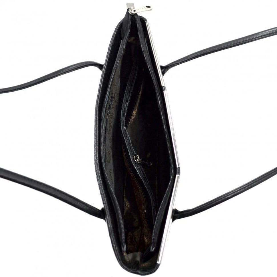 Сумка жіноча шкіряна Desisan 377-11 чорний кроко